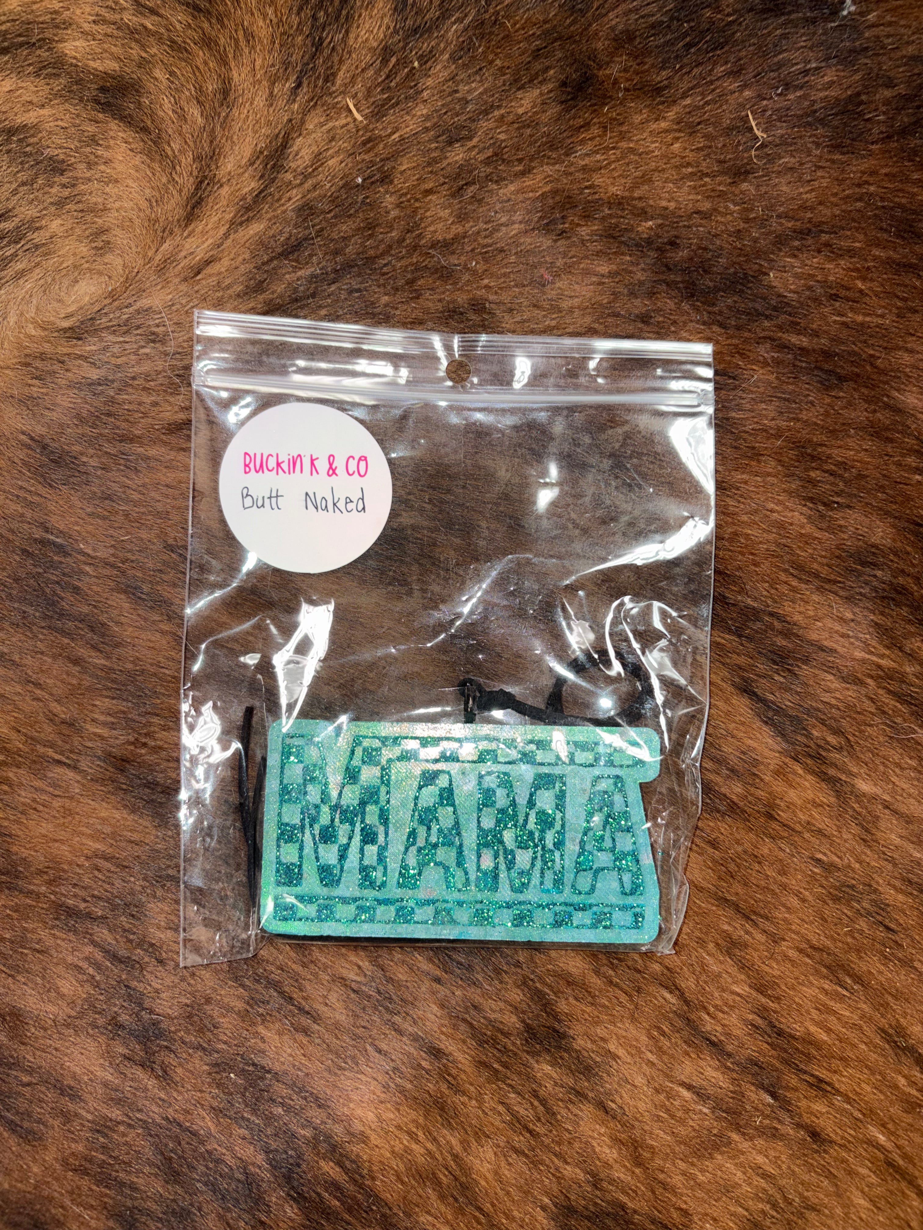 Green checkered Mama freshie