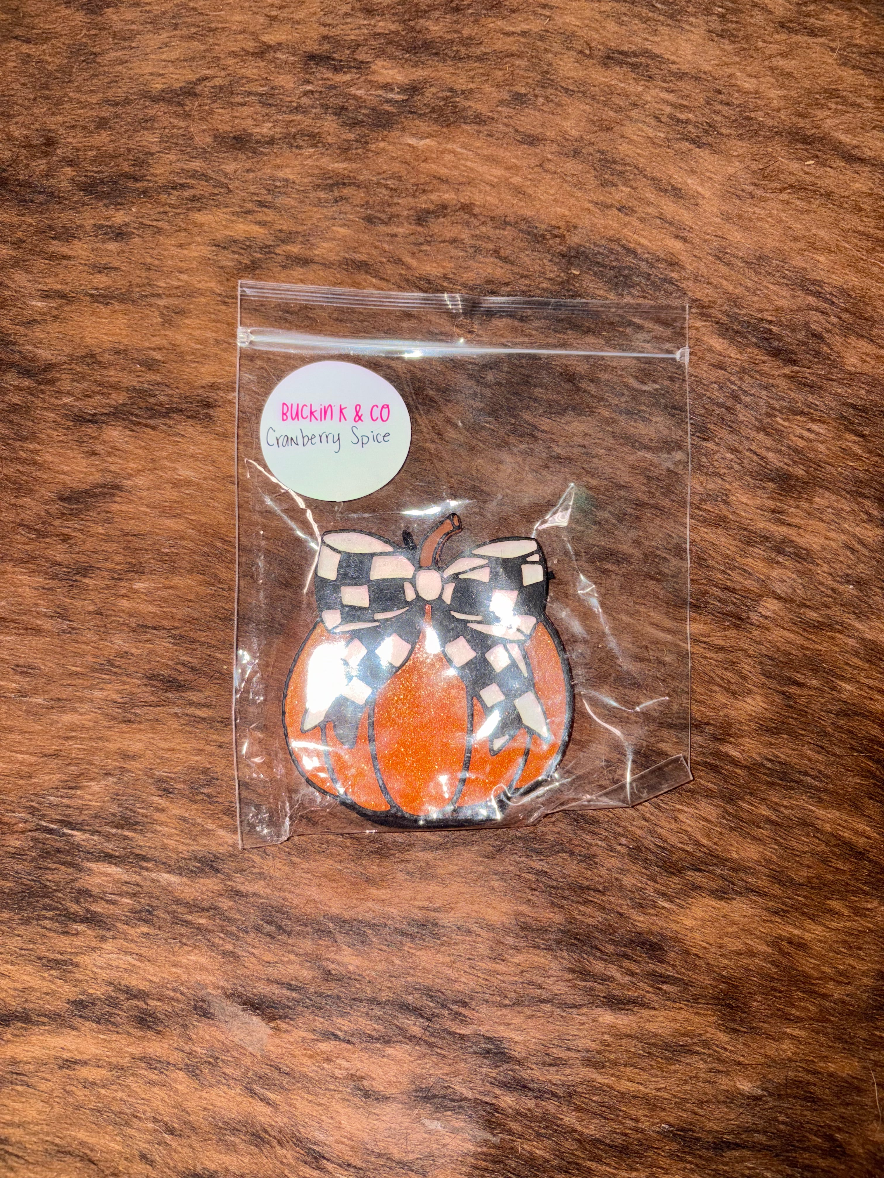 Pumpkin w/ Checkered Bow