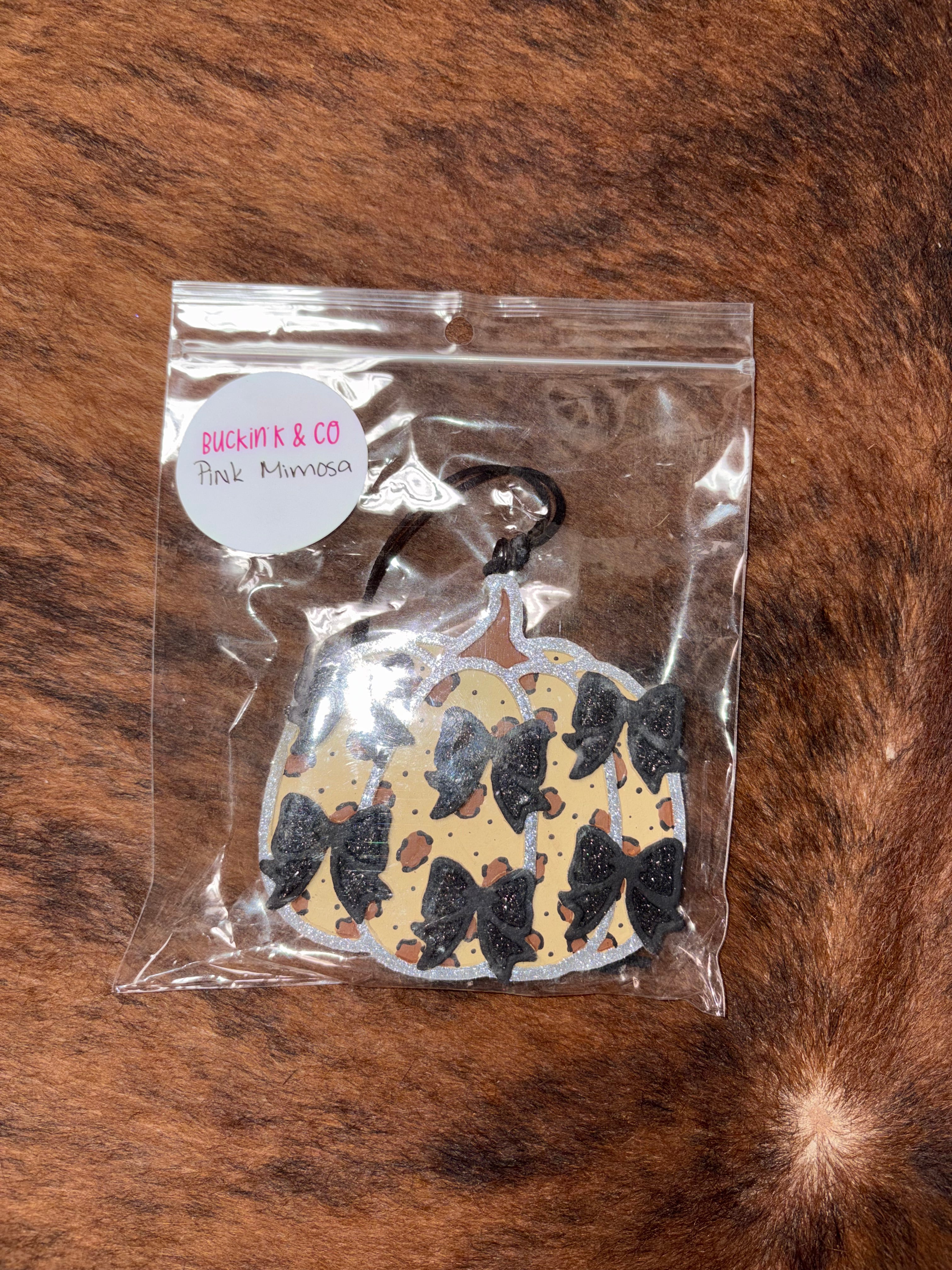 Leopard Bow Pumpkin Freshie