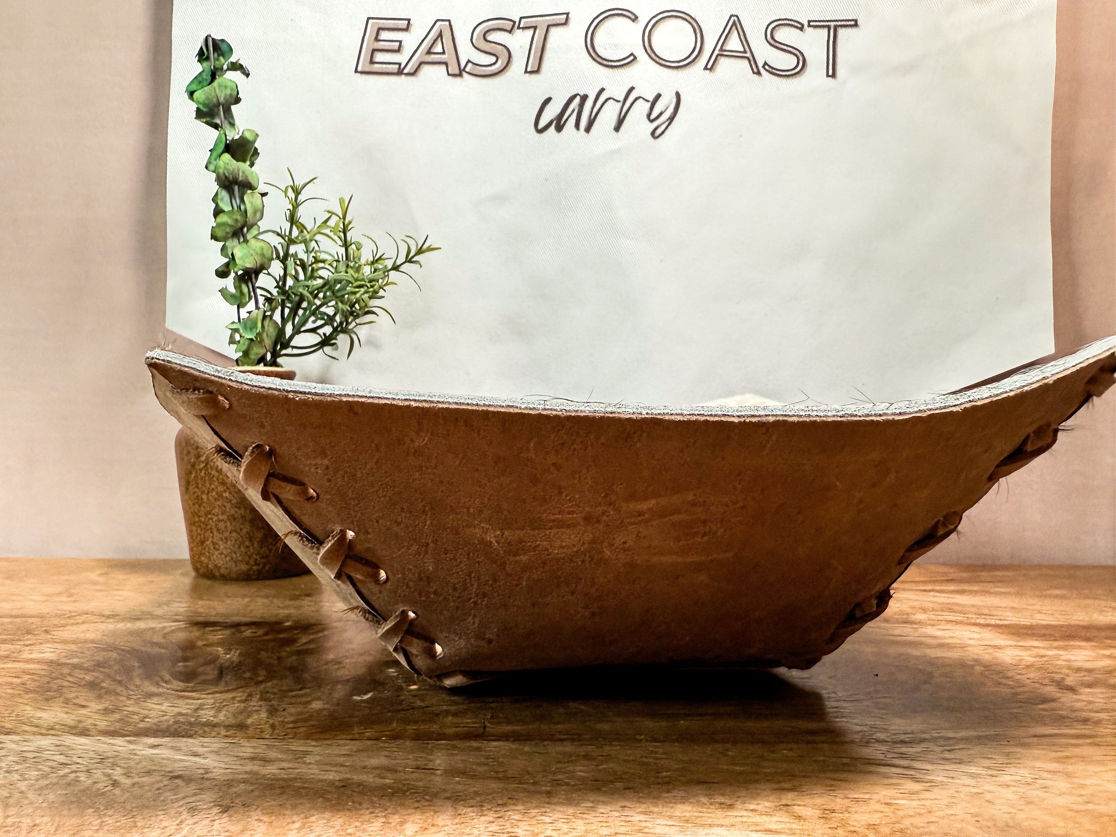 Handmade Cowhide Leather Catch-All Tray | Western Valet Tray